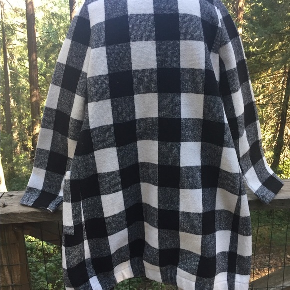 Vintage oversize black and cream wool blend blazerHP24 - Picture 6 of 6